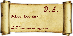 Dobos Leonárd névjegykártya